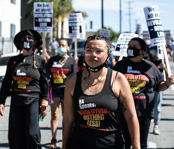 Revolution Club march in Los Angeles on June 12