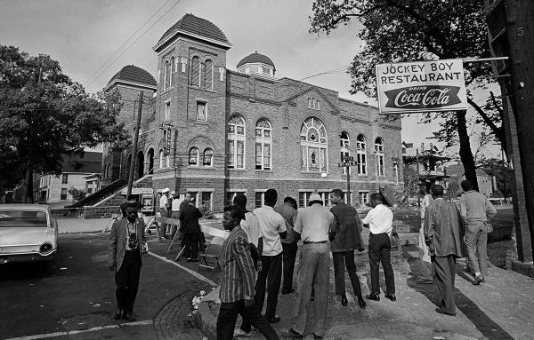16th St Baptist church Birmingham, Alabama after KKK bombed it.