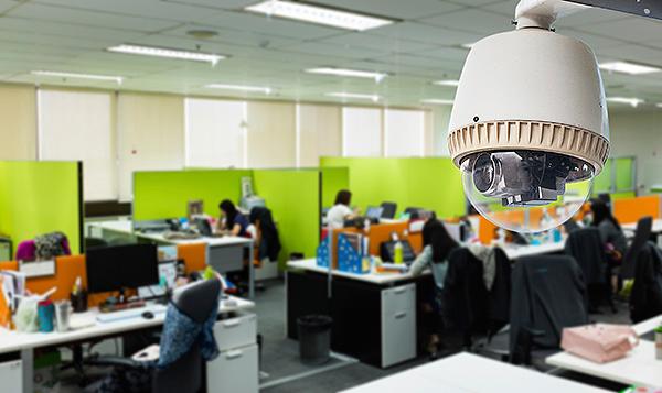 Electronic device for surveillance of office workers