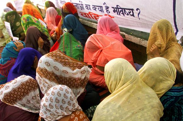 India women sex workers with faces veiled to hide their identity