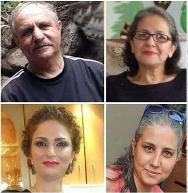Four Iran political prisoners recently sentenced.