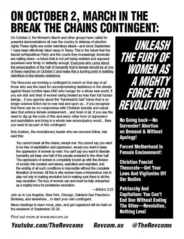 leaflet call to October 2 protests