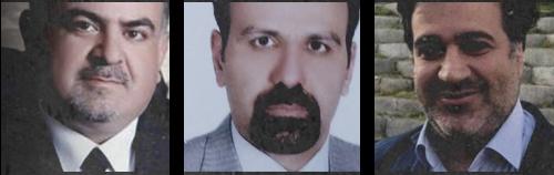 Photos of three lawyers who are political prisoners in Iran