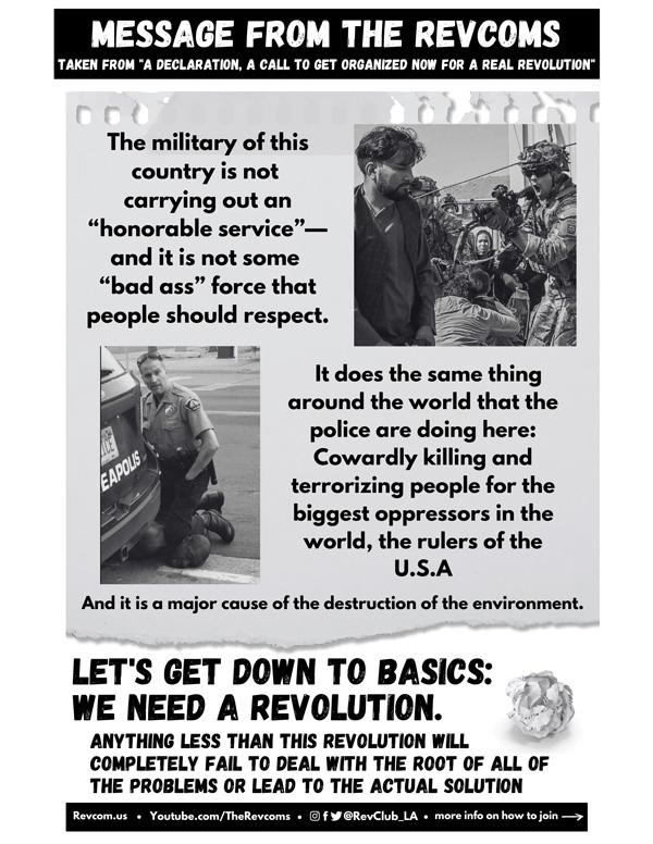 Leaflet of BA on what the military does around the world, and why we need revolution. 