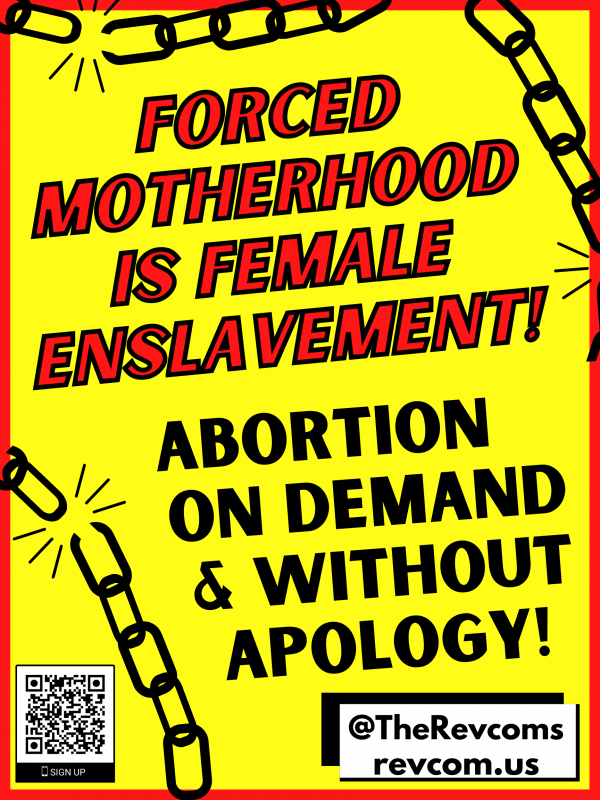 Forced motherhood is female enslavement - abortion on demand & without apology