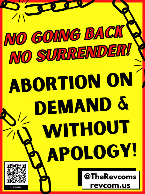 No going back, no surrender - abortion on demand & without apology