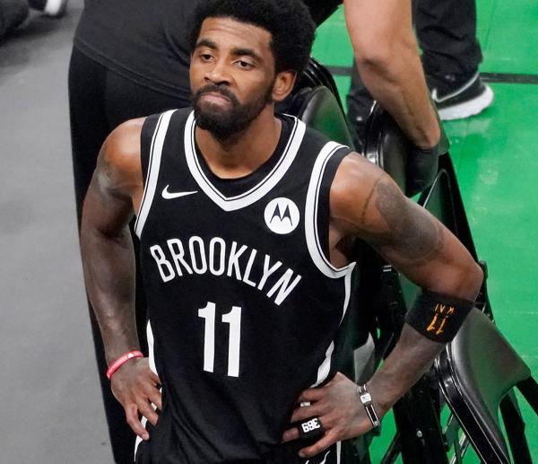 Kyrie Irving with pouty mad face.