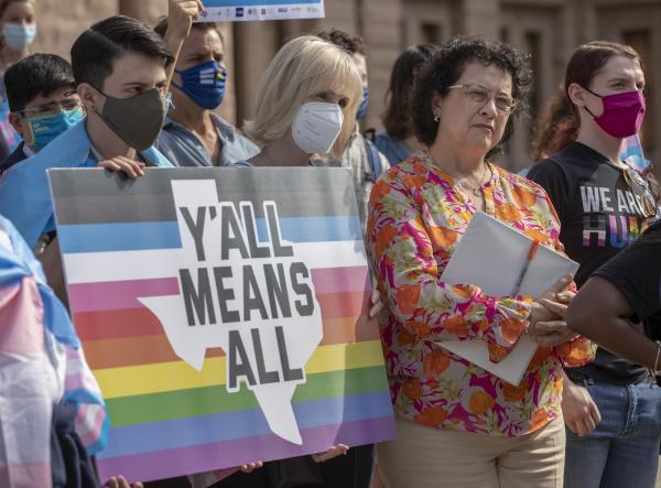 Transgender supporters rally in Texas