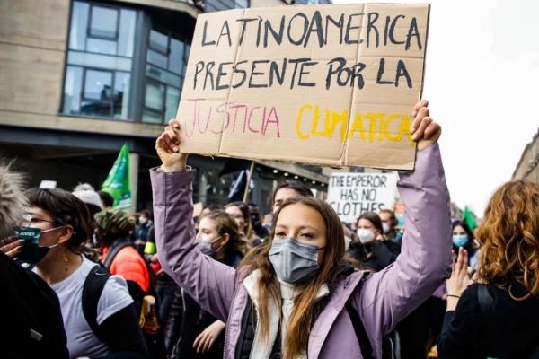 Latin American climate protesters in Glasgow