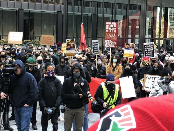 Protest — Rittenhouse and Whole System Guilty — in Chicago
