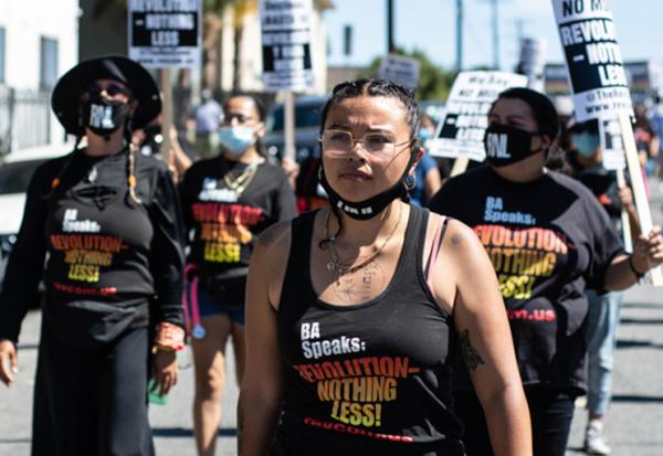Revolution Club march in Los Angeles on June 12