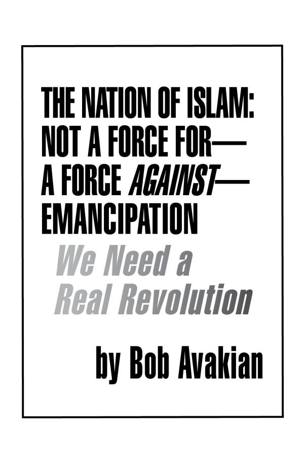 BA on Nation of Islam pamphlet cover