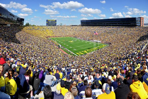 Michigan Stadium filled with more than 100,000 for Notre Dame game in 2011.