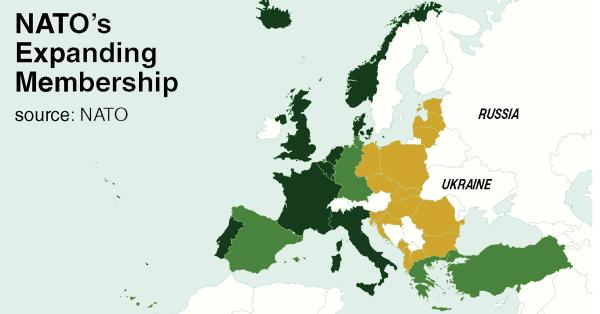 NATOs expanding membership map crop