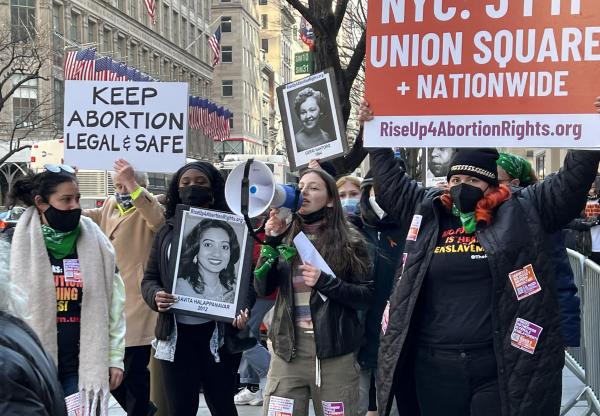 RiseUp4AbortionRights rally marches in New York City.