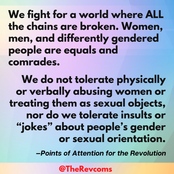 Second point of attention: We fight for a world where all the chains are broken.