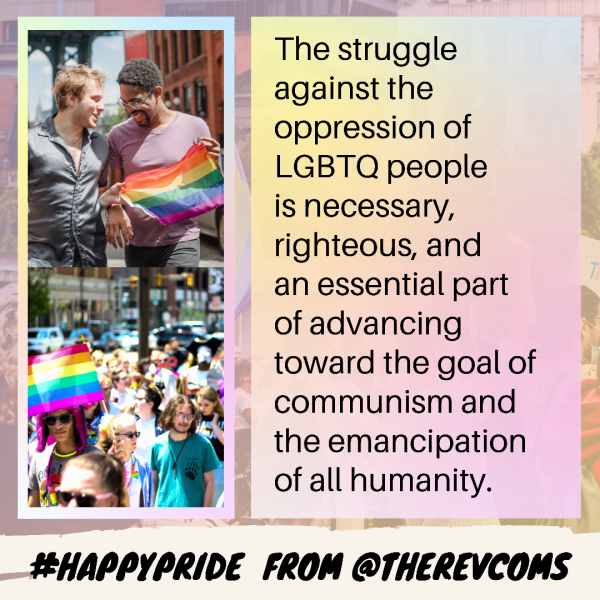 Meme of revcoms fighting fascist law against gays.