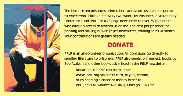 AD sking for funds for Prisoners Revolutionary Literature Fund 2021.