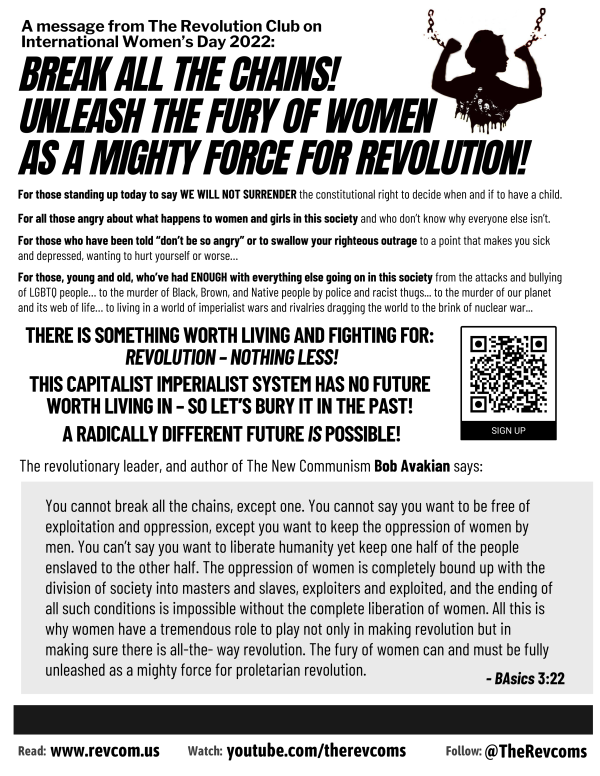 A Message from the Revolution Club on International Women's Day 2022