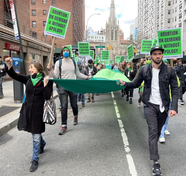 New York City, Green Wave for Rise Up 4 Abortion Rights.
