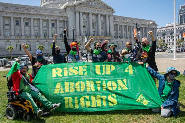 San Francisco Rev Club and students walkout for abortion rights.
