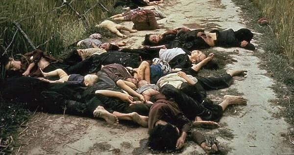 Villagers massacred by U.S. Army troops at My Lai in Vietnam, March 16, 1968.