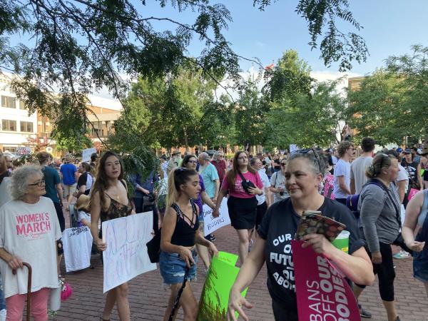 Springfield, Missouri, activists protest SCOTUS overturn of Roe v Wade.