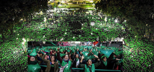 Green wave of abortion support, Buenos Aires, Argentina 2020