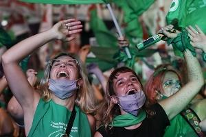Sea of women in green battle for abortion rights in Argentina.