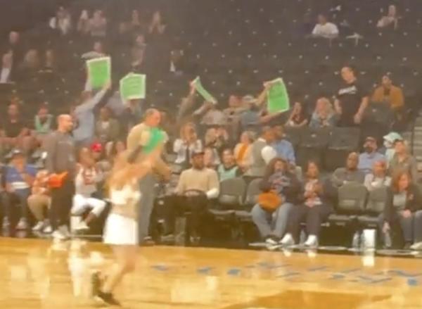 Rise Up 4 Abortion Rights protesters at WNBA game
