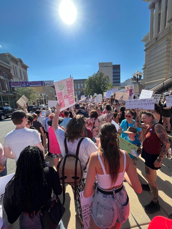 Abortion rights protest, Lafayette, Indiana, June 30