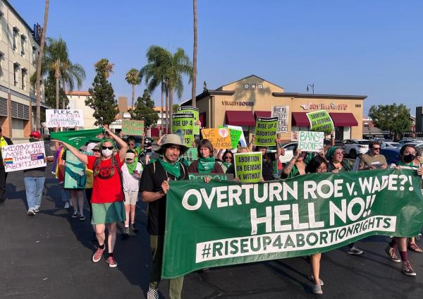 July 23, RU4AR protest for abortion rights in La Brea, California.
