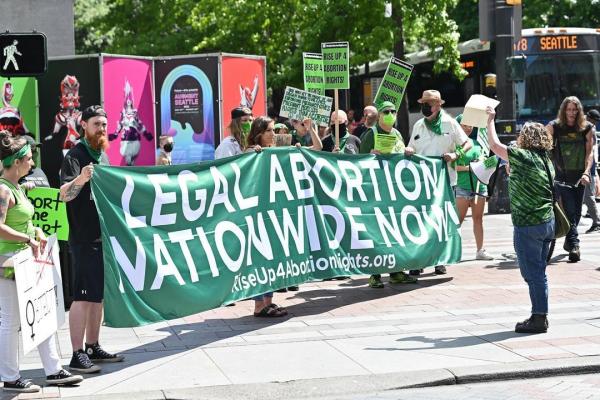 July 23, RU4AR protest for abortion rights in Seattle.