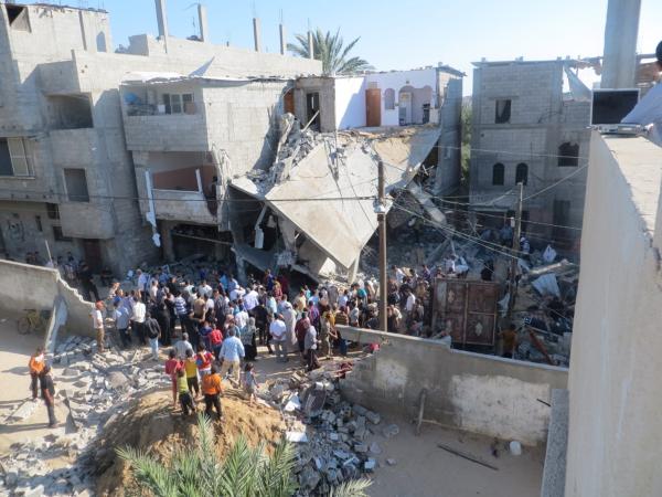 During the Gaza War, Israeli bombing killed thousands of Palestinians, like six members of Hamad family whose destroyed home is shown here.