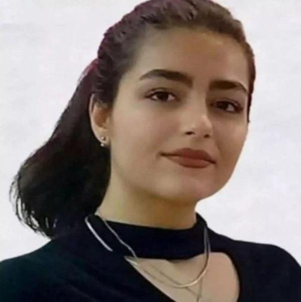 Portrait of Asra Panahi, 16-year-old Iranian girl killed