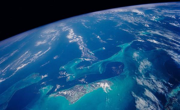 The Bahamas as seen from space.