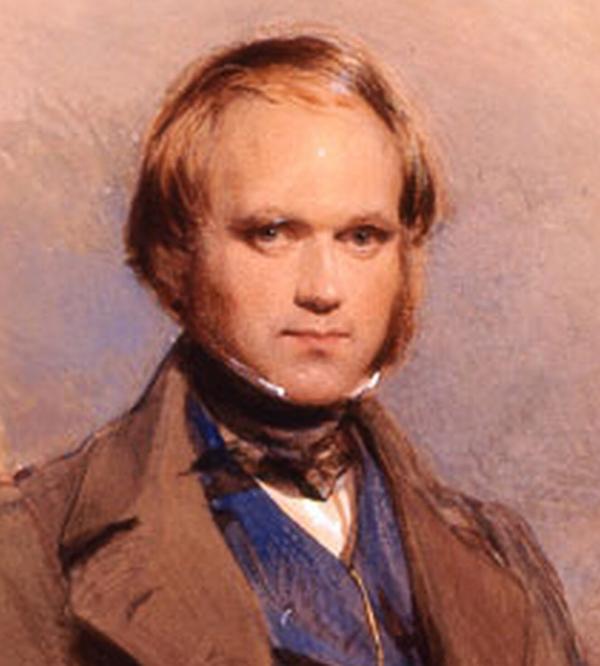 Portrait of young Darwin, circa 1840.