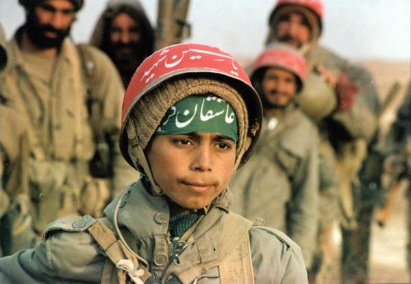 Child soldiers in Iran-Iraq war, 1984.