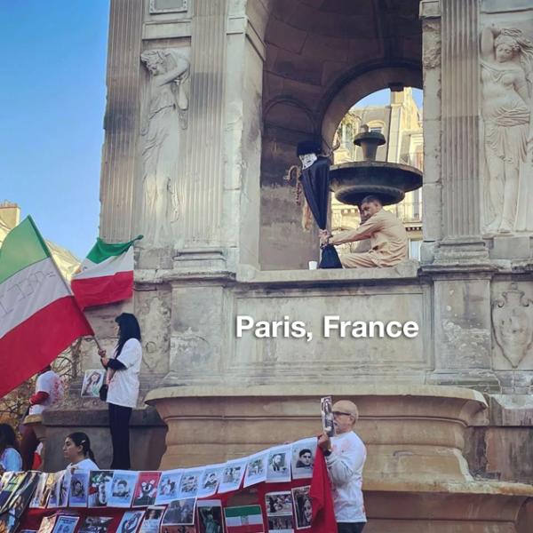 Paris, France: protest in support of Iranian political prisoners