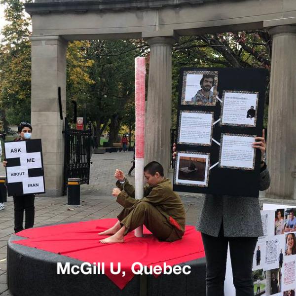 Montreal, McGill University: protest for Khodanour.