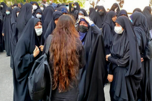Student protest at Alzahra University, Tehran, September 2022 (Photo: Twitter)