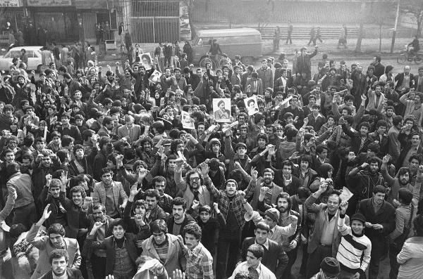 Thousands of Iranians took to the streets after the Shah left Iran, January 16, 1979.