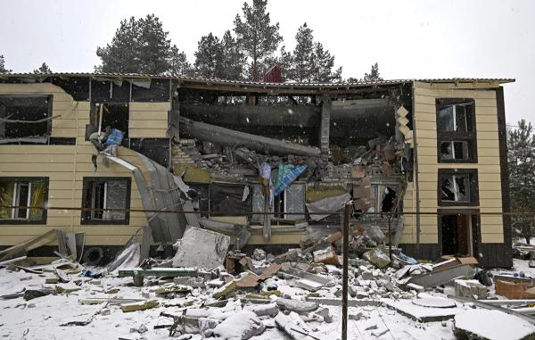 Ukrainians destroyed a hospital in Donbas with U.S.-made HIMARS rockets, January 28, 2023.