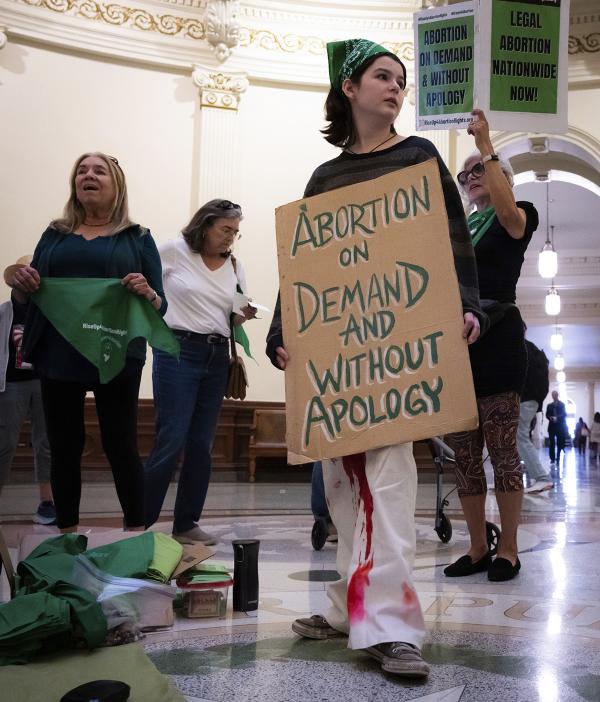 Austin, Texas: IWD 2023, International Women's Day Sit-In for Abortion Rights in the Texas State Capitol Rotunda.