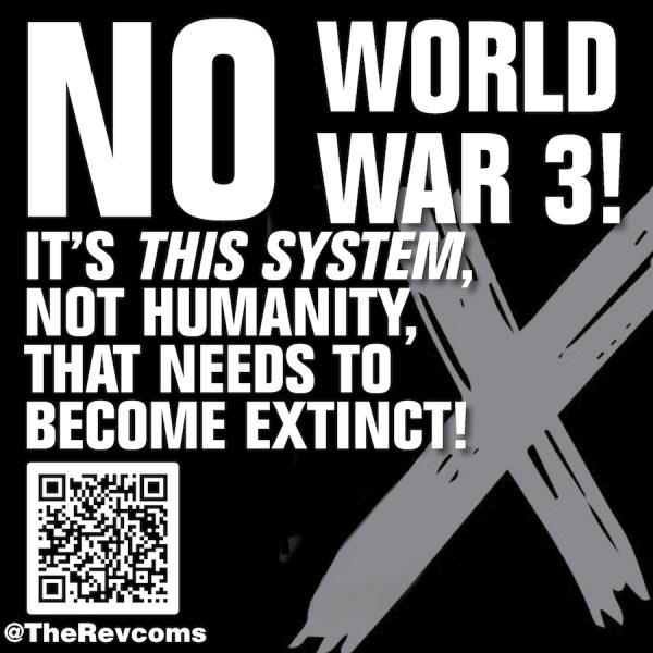 Sticker - No World War 3 - black with white type