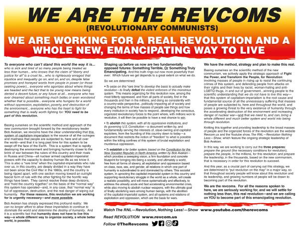 We Are The Revcoms Centerfold May 1st broadsheet