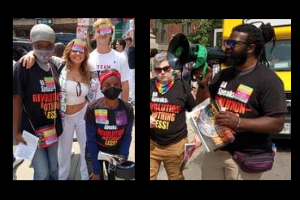 Chicago Revolution Club had a crew at Pride Fest, and saturated the community around the Organizing Center with the broadsheet “We Are The Revcoms.”