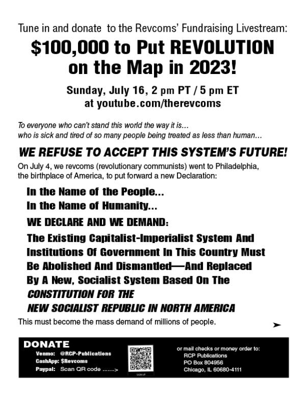 100,000 to Put REVOLUTION on the Map in 2023! Sunday, July 16, 2 pm PT