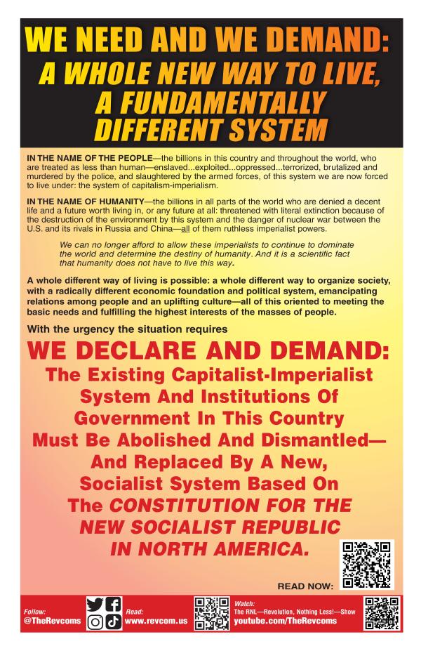 Declaration: We Need and We Demand 11x17 poster English