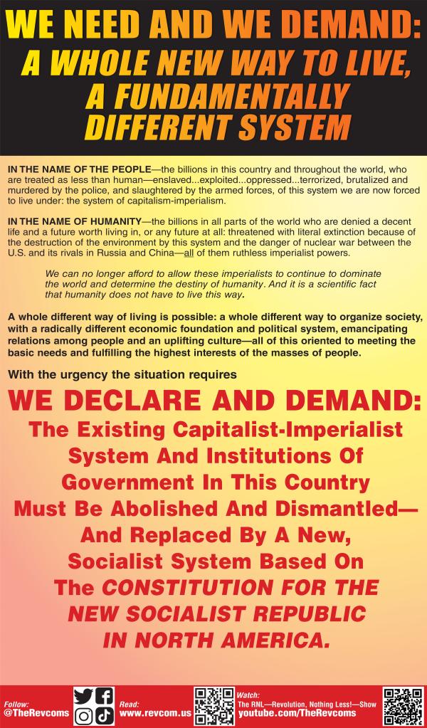 Declaration: We Need and We Demand poster panel 1 60x36